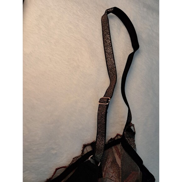 Savage X Fenty Shining Star Embroidered Unlined Bra Henna Red Size 32C NWT - Picture 5 of 9